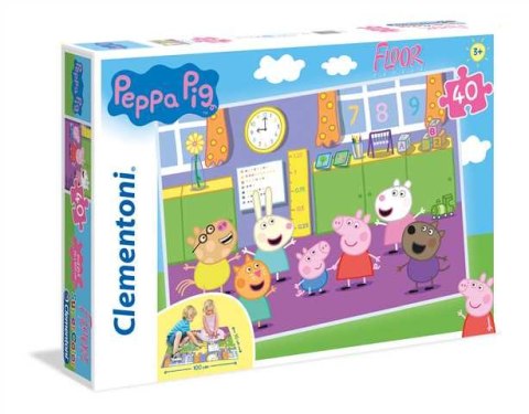 Puzzle 40 podłogowe super color Świnka Peppa 25458