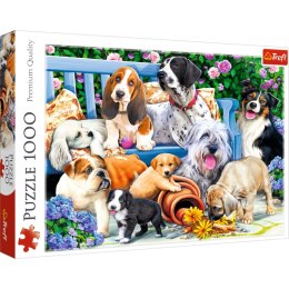 Puzzle 1000 Psy w ogrodzie 10556