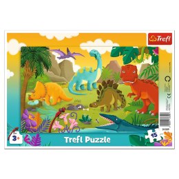 Puzzle 15 ramkowe Dinozaury 31359