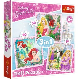 Puzzle 3w1 (20,36,50) Roszpunka Aurora i Arielka 34842