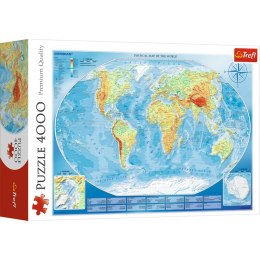 Puzzle 4000 Wielka mapa fizyczna świata 45007