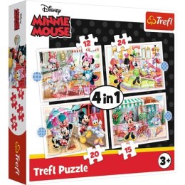 Puzzle 4w1 (12,15,20,24) Minnie z przyjaciółmi 34355