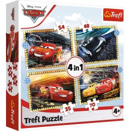 Puzzle 4w1 (35,48,54,70) Do startu, gotowi, start! Cars 3 34608