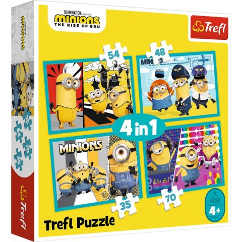 Puzzle 4w1 (35,48,54,70) Wesoły świat Minionków 34339