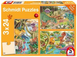Puzzle 3 x 24 Dinozaury 112308