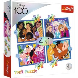 Puzzle 4w1 Wesoły świat Disneya 34618