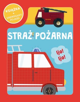 Straż pożarna. Pudełko z pojazdem