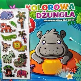 Kolorowa dżungla Hipopotam