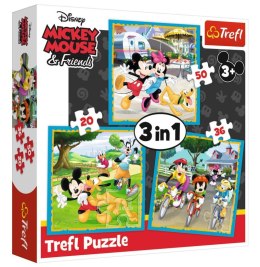 Puzzle 3w1 (20,36,50) Myszka Miki z przyjaciółmi 34846