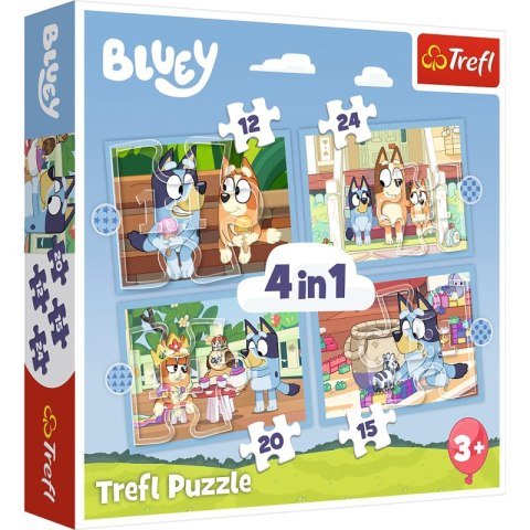 Puzzle 4w1 Bluey i jego świat 34637