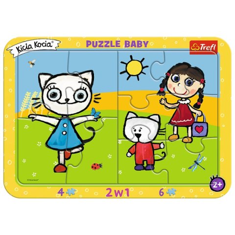 Puzzle ramkowe Baby Szczęśliwa Kicia Kocia 80023