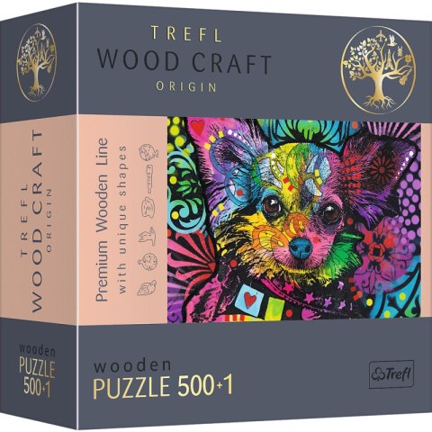 Puzzle 500+1 drewniane Kolorowy szczeniak 20160