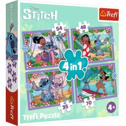 Puzzle 4w1 Szalony dzień Lilo & Stitch 34633