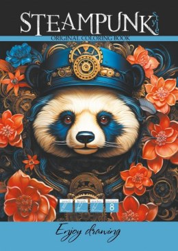 Kolorowanka A4 Steampunk Panda
