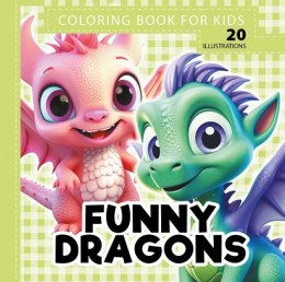 Kolorowanka usztywniana Funny dragons Śmieszne smoki zielony