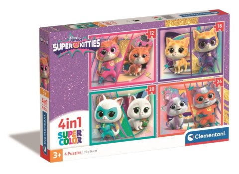 Puzzle 4 w 1 Super Kolor Superkitties 21531