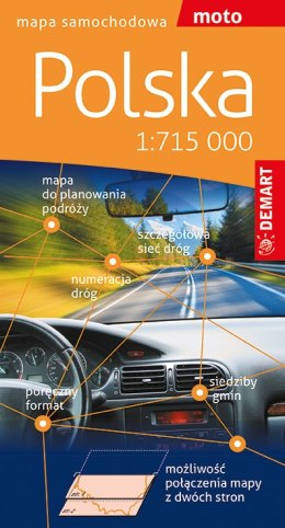 Polska. Mapa samochodowa 1 : 715 000
