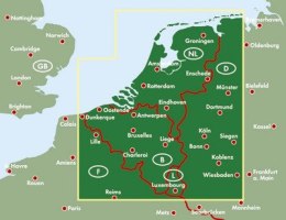Belgia holandia luksemburg mapa 1:500 000