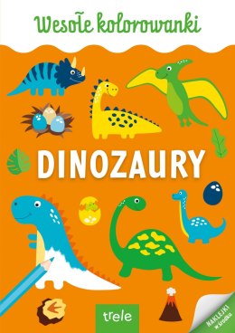 Dinozaury. Kolorowanka A4. Wesołe kolorowanki
