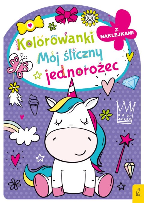 Mój śliczny jednorożec. Kolorowanka z wykrojnikiem