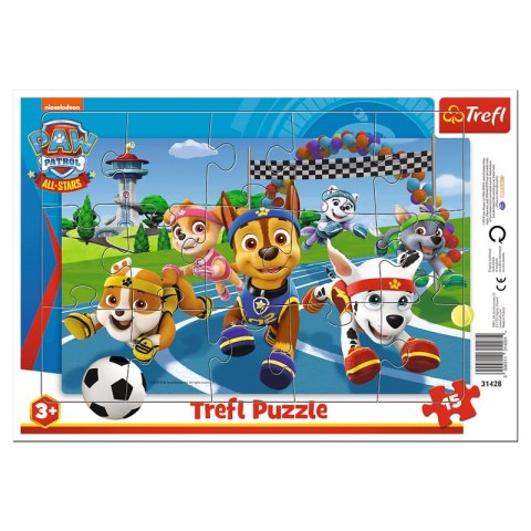 Puzzle 15 Ramkowe Uczynne pieski Viacom PAW Patrol 31428