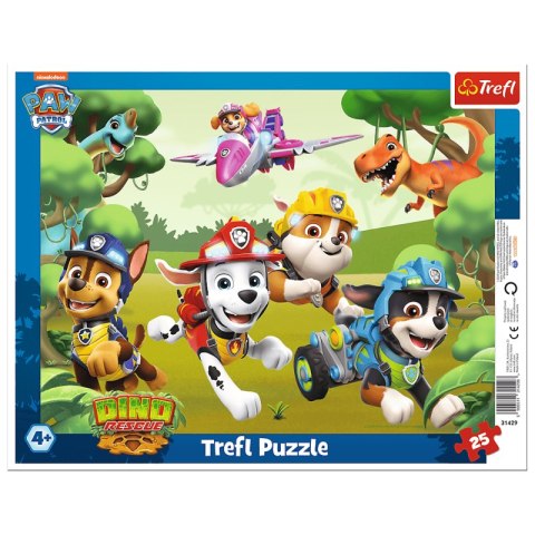 Puzzle 25 Ramkowe Wyczynowe triki piesków Viacom PAW Patrol 31429