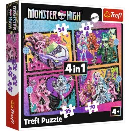 Puzzle 4w1 Elektryzujący dzień Monster High 34655