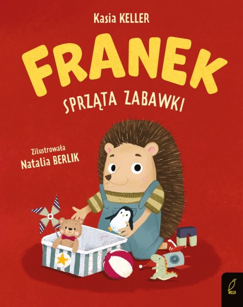 Franek sprząta zabawki. Jeżyk Franek