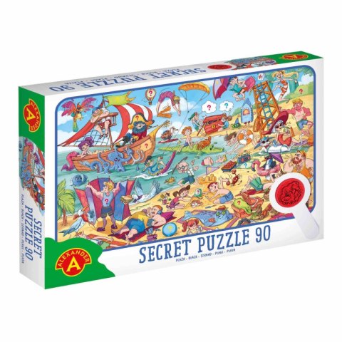 Puzzle 90 obserwacyjne z lupą Plaża