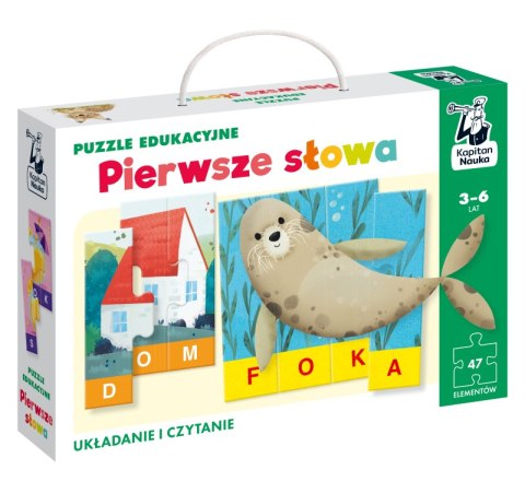 Puzzle Pierwsze słowa Puzzle edukacyjne Kapitan Nauka