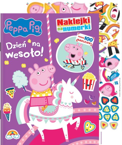 Dzień na wesoło. Świnka Peppa. Naklejki na numerki