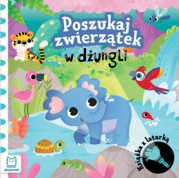 Poszukaj zwierzątek w dżungli. Książka z latarką