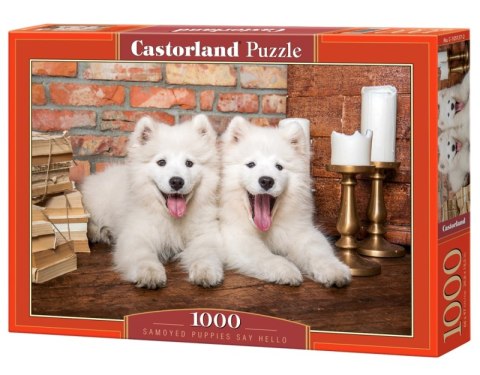 Puzzle 1000 Samoyed Puppies Say Hello C-105137-2