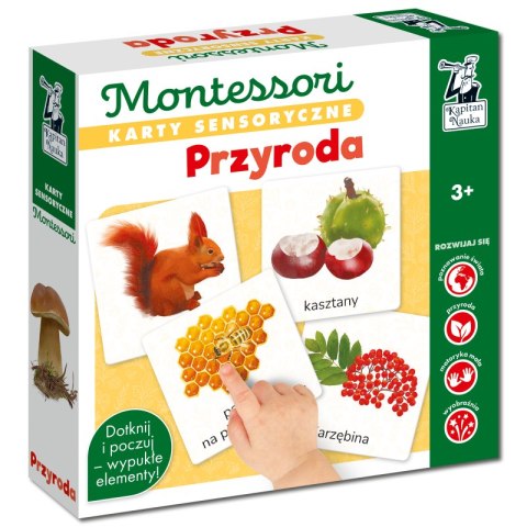 Karty sensoryczne Montessori Przyroda Kapitan Nauka