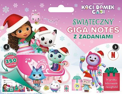 Ks08445 Koci Domek Gabi. Świąteczny Giga Notes z zadaniami / Universal Gabby's Dollhouse