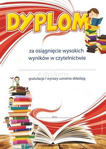 Dyplom za wyniki osiągnięte w czytelnictwie A531